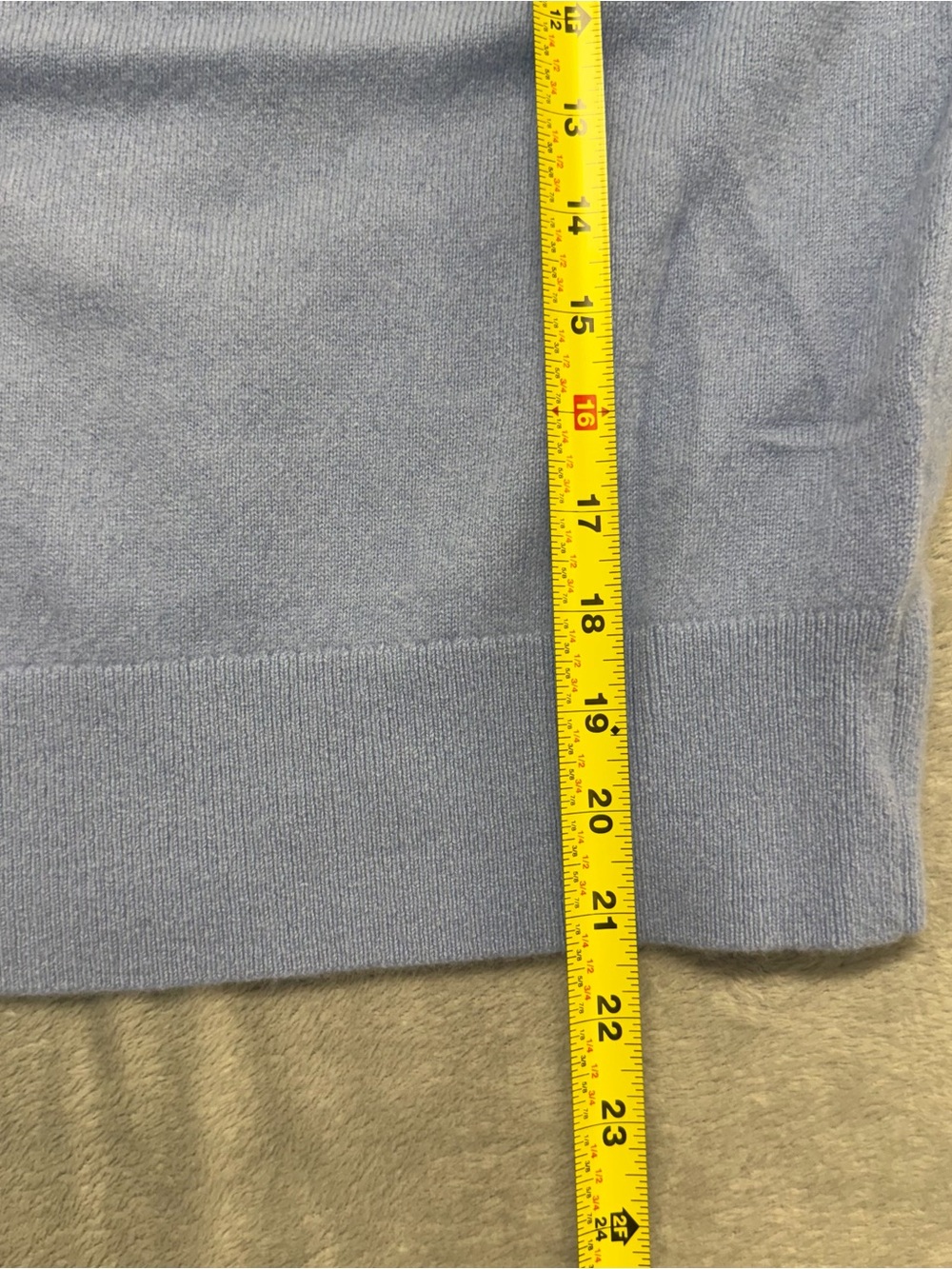 White + Warren 100% Cashmere Sweater Crewneck Baby Blue Womens Small - Picture 7 of 9